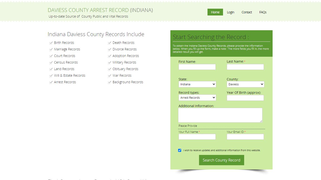 Daviess County Arrest Records. Criminal Record in Indiana